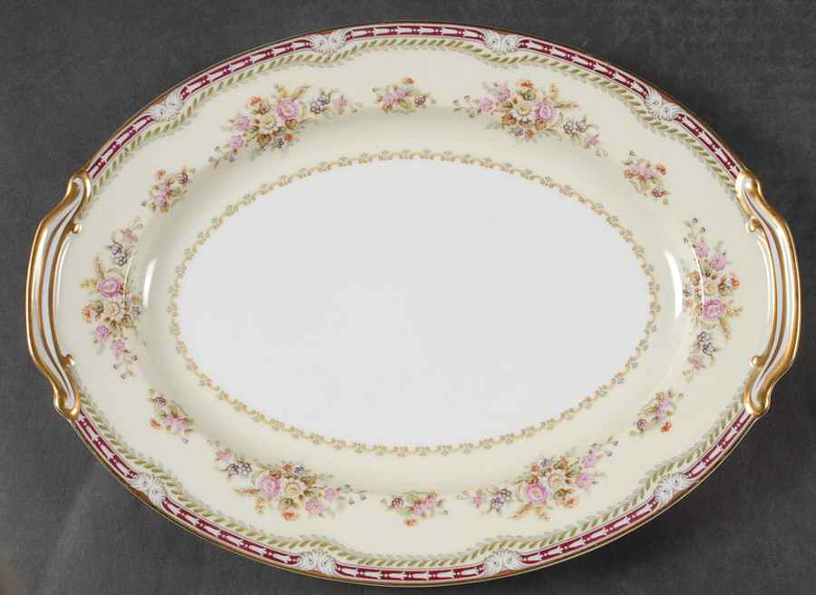Dahlia 12" Oval Serving Platter by Noritake-1