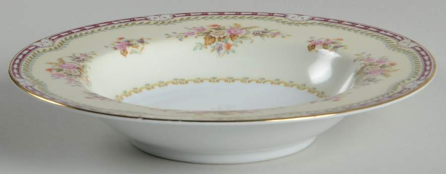 Dahlia Rim Soup Bowl by Noritake-1