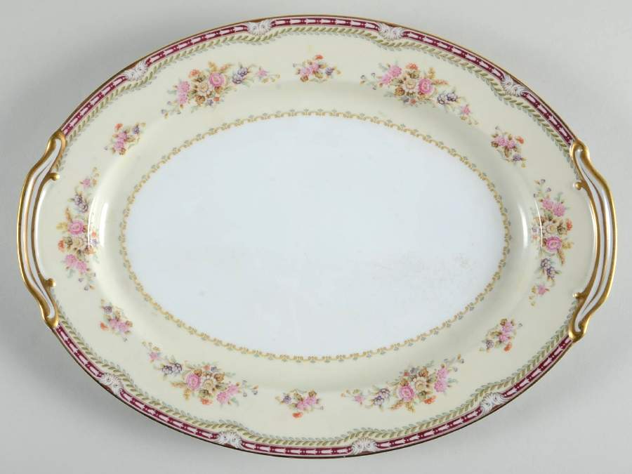 Dahlia 13" Oval Serving Platter by Noritake-1