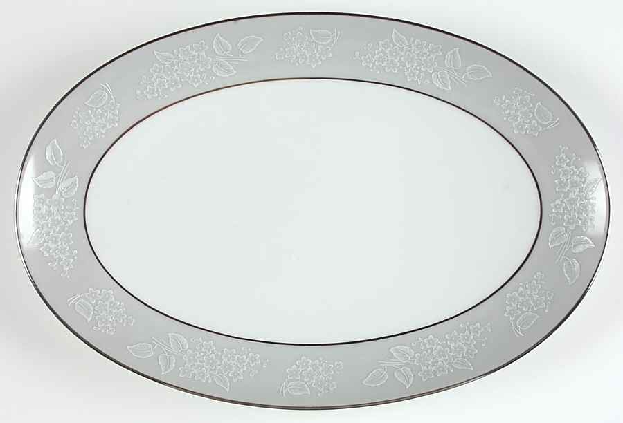 Damask 12" Oval Serving Platter by Noritake-1