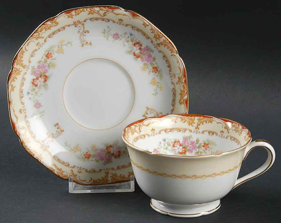 Damon Footed Cup & Saucer Set by Noritake-1