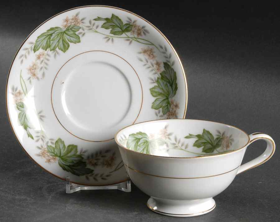Daphne Footed Cup & Saucer Set by Noritake-1