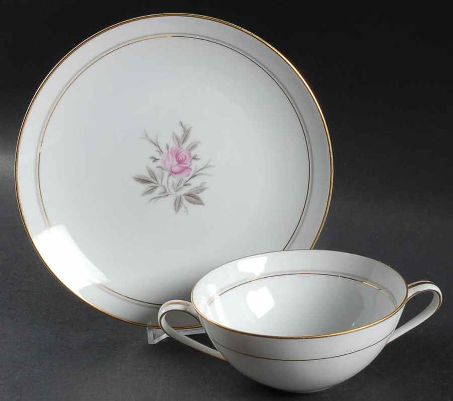 Daryl Flat Cream Soup Bowl & Saucer Set by Noritake-1
