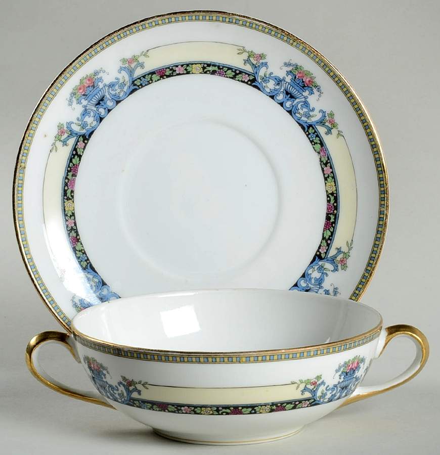 Daventry Flat Cream Soup Bowl & Saucer Set by Noritake-1