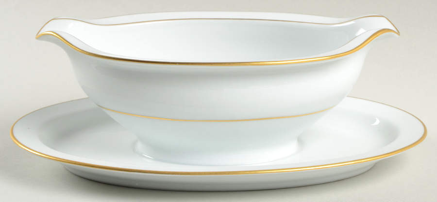 Dawn Gravy Boat with Attached Underplate by Noritake-1