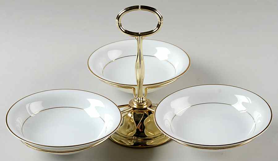 Dawn 7" x 12" 3-Part Relish & Metal Stand (FR) HC by Noritake-1