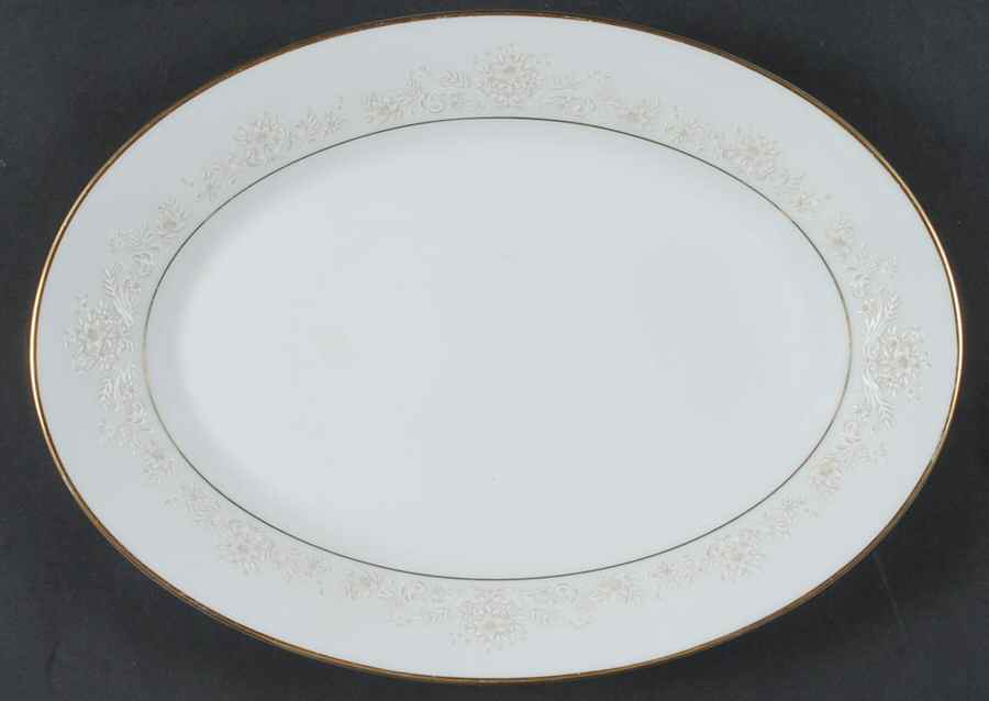 Dearest 14" Oval Serving Platter by Noritake-1