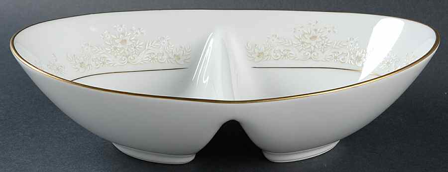 Dearest 10" Oval Divided Vegetable Bowl by Noritake-1