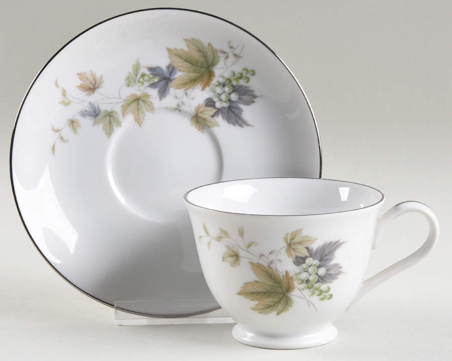 Deauville Footed Cup & Saucer Set by Noritake-1