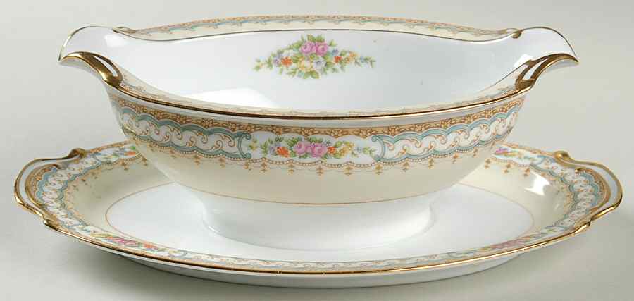 Decamps Gravy Boat with Attached Underplate by Noritake-1