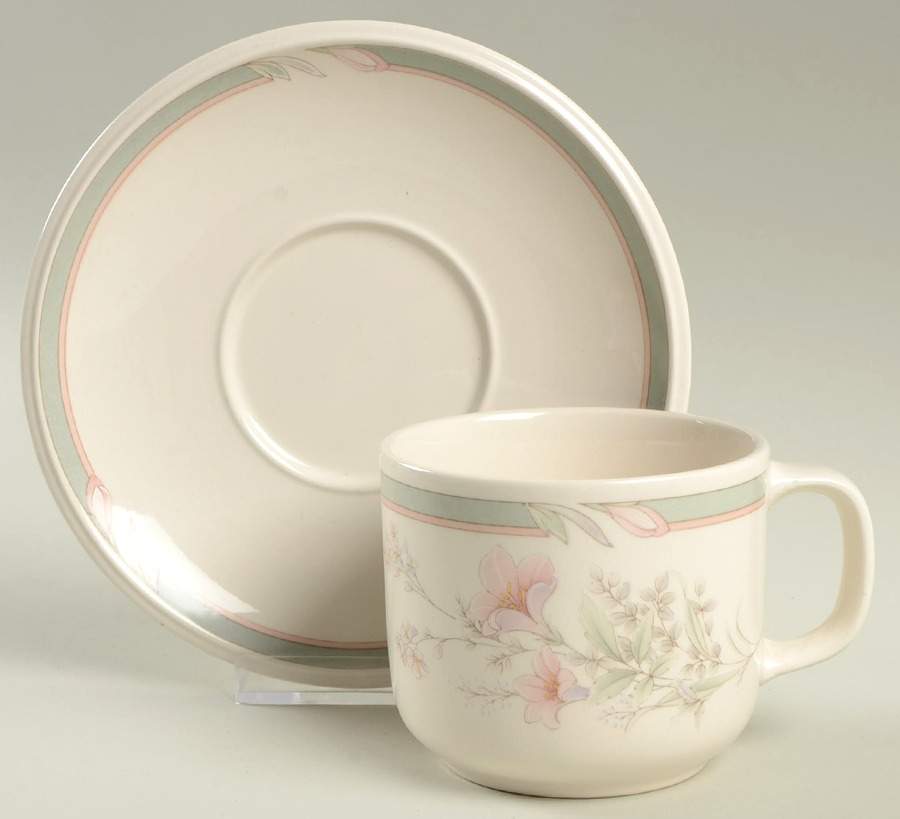 Deerfield Flat Cup & Saucer Set by Noritake-1