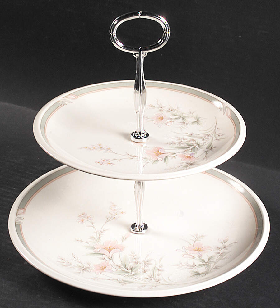Deerfield 6 5/8"-10"  2 Tiered Serving Tray (Dp, Sp) HC by Noritake-1