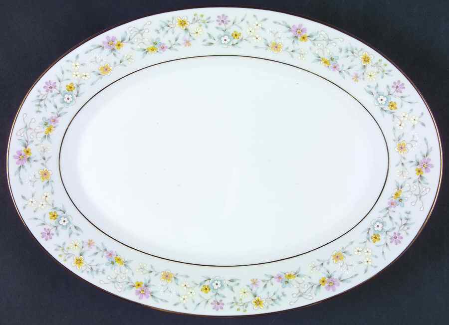 Delevan 12" Oval Serving Platter by Noritake-1