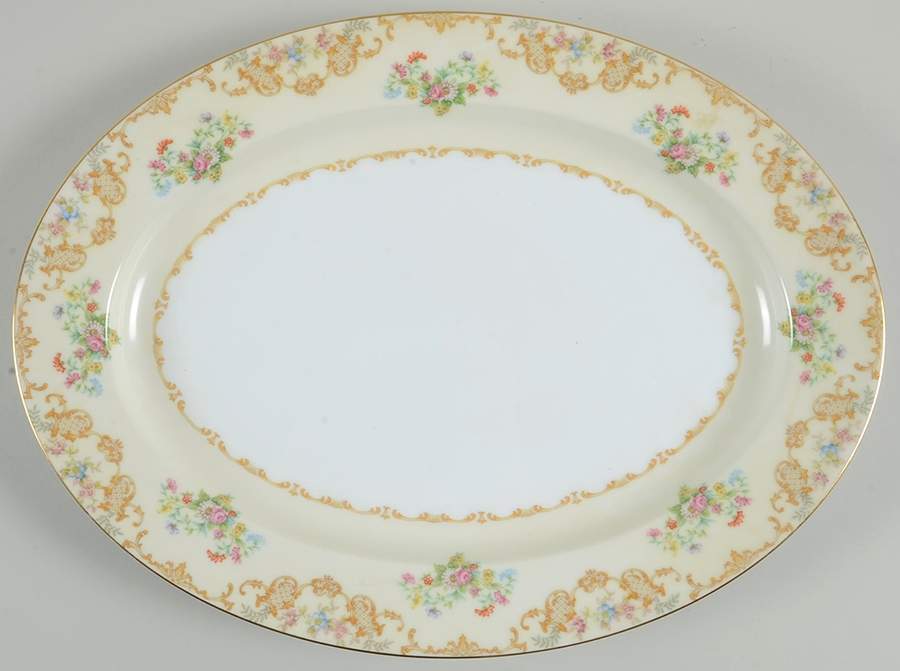 Delano 16" Oval Serving Platter by Noritake-1