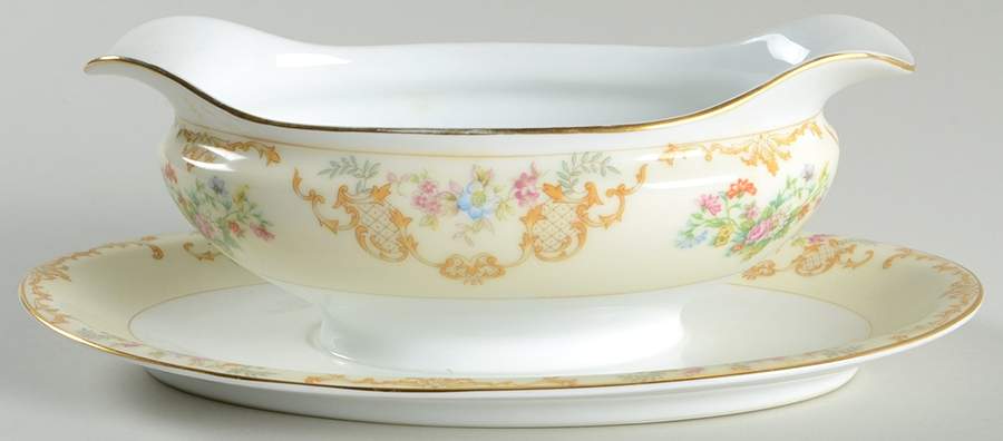 Delano Gravy Boat with Attached Underplate by Noritake-1