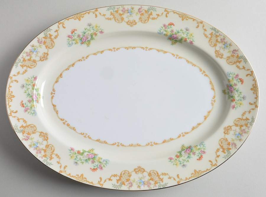 Delano 13" Oval Serving Platter by Noritake-1
