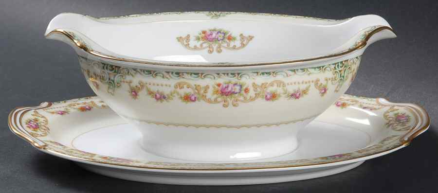 Delmar Gravy Boat with Attached Underplate by Noritake-1