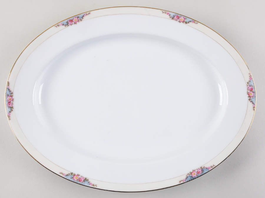 Delmar 13" Oval Serving Platter by Noritake-1