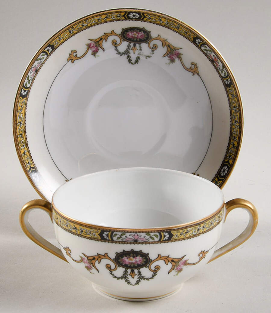 Delmonte Flat Bouillon Cup & Saucer by Noritake-1
