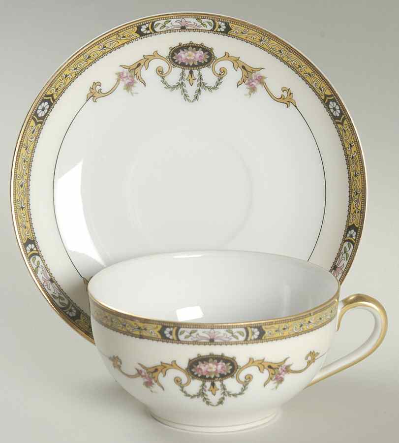 Delmonte Flat Cup & Saucer Set by Noritake-1
