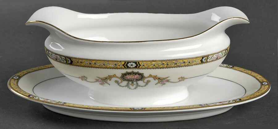 Delmonte Gravy Boat with Attached Underplate by Noritake-1