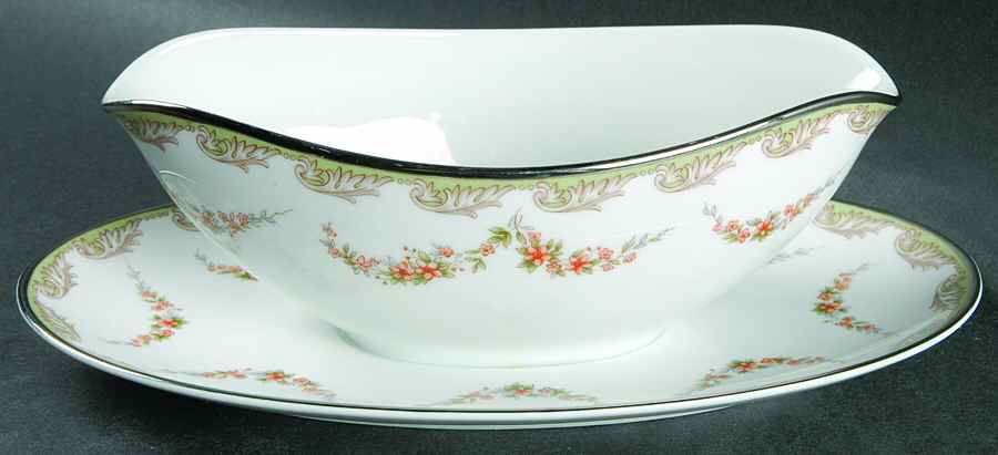 Denise Gravy Boat with Attached Underplate by Noritake-1