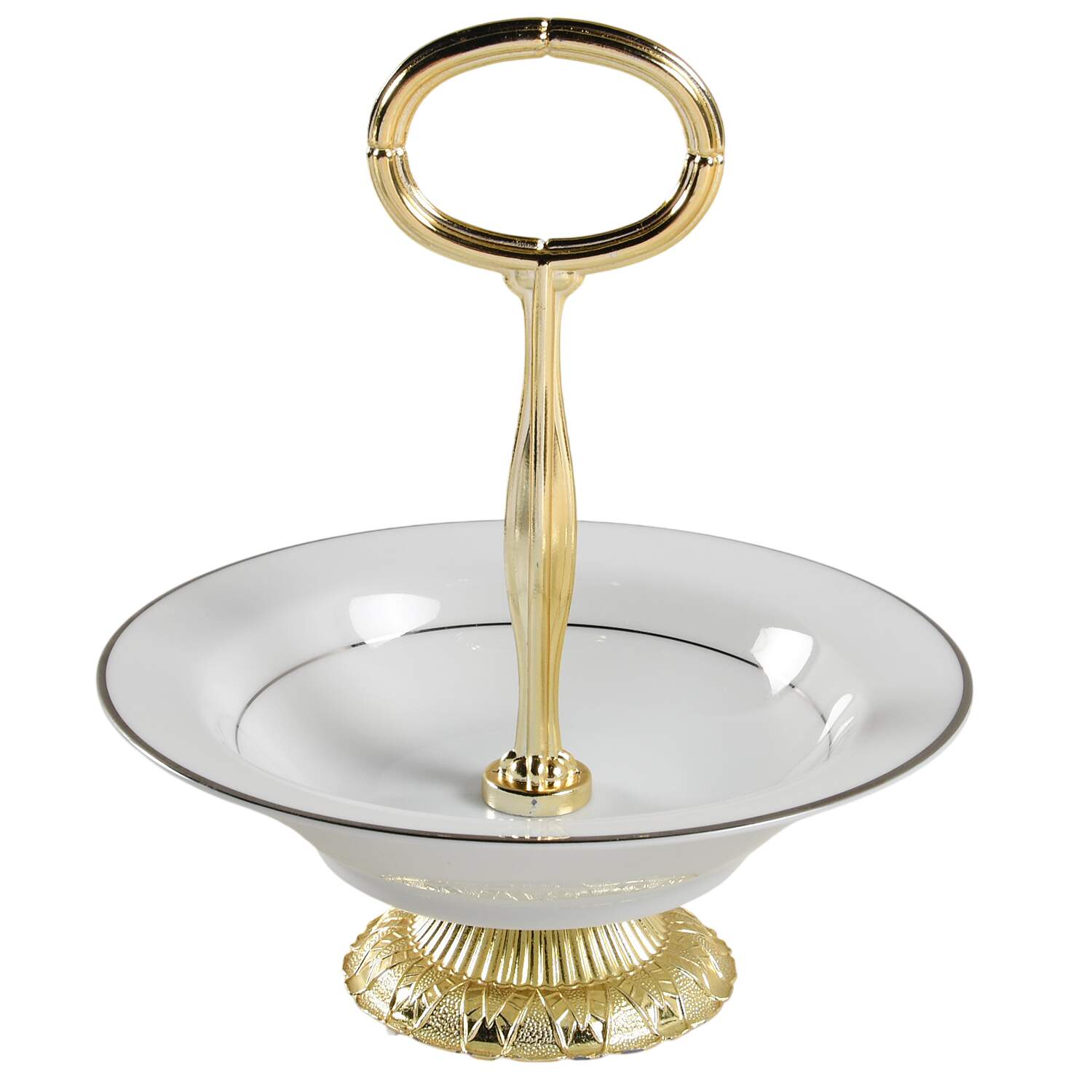 Derry 6"-7" Handled Footed Nut Dish HC by Noritake-1
