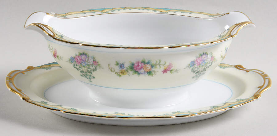Derban Gravy Boat with Attached Underplate by Noritake-1