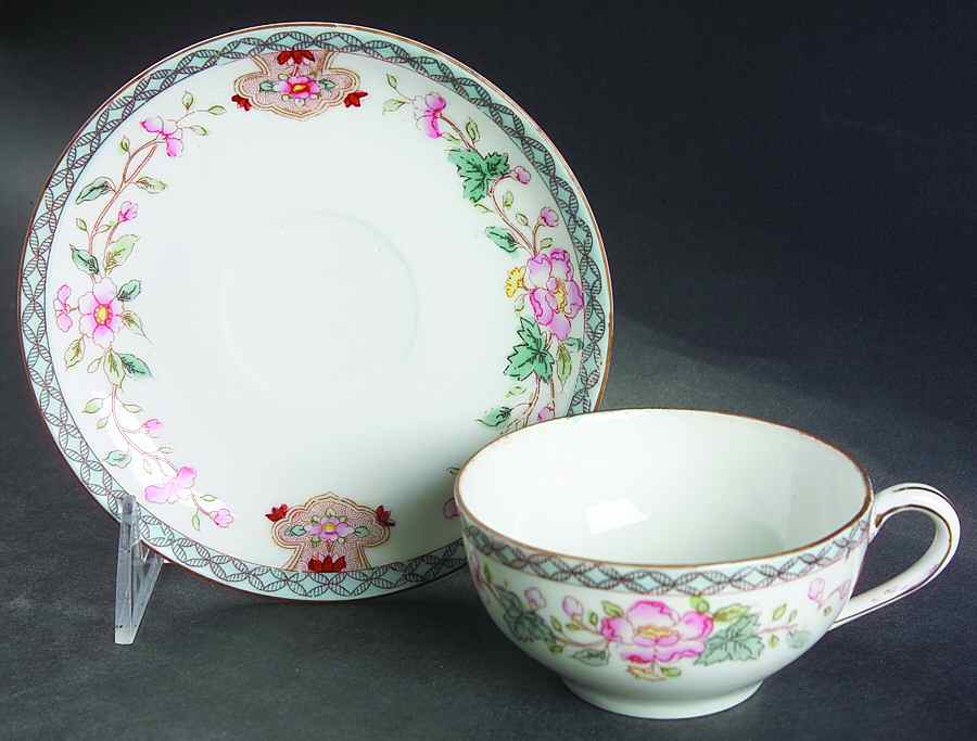 Derby Flat Cup & Saucer Set by Noritake-1