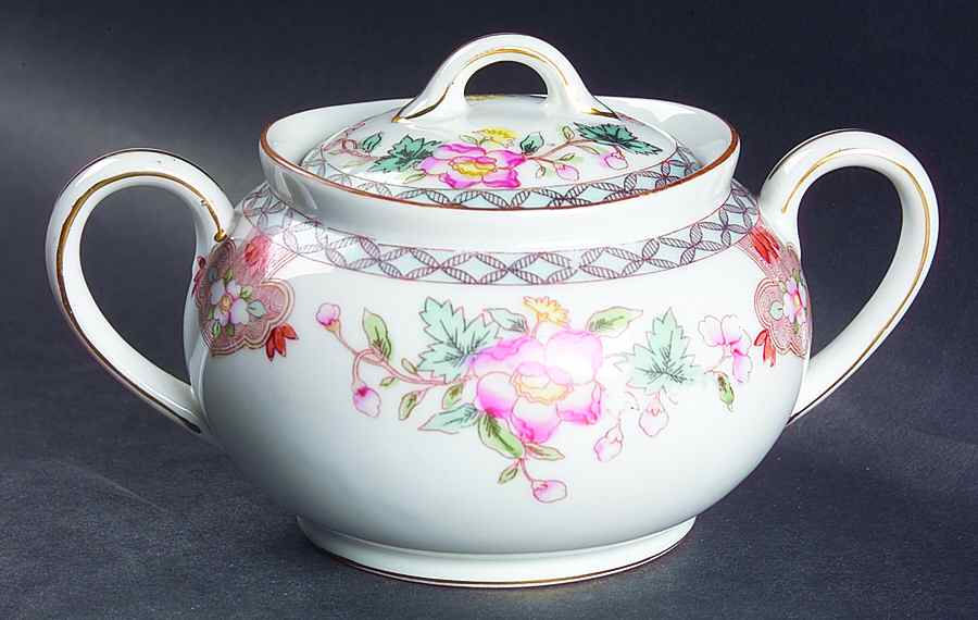 Derby Sugar Bowl & Lid by Noritake-1
