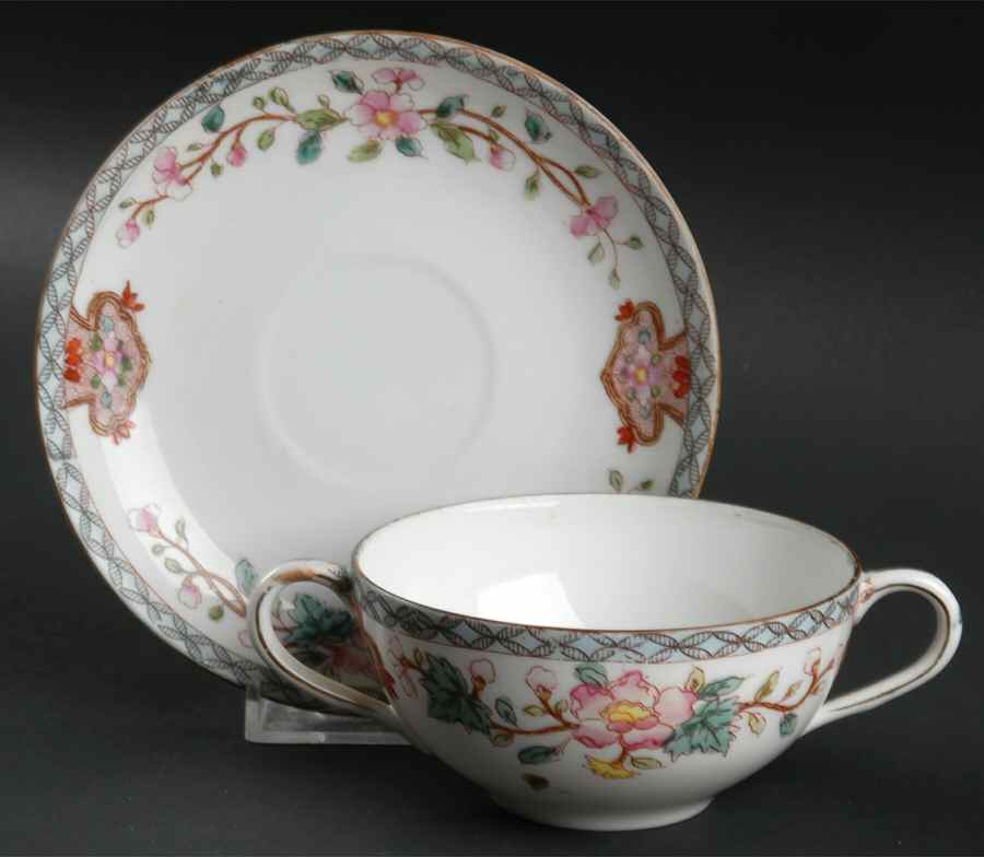 Derby Flat Bouillon Cup & Saucer by Noritake-1