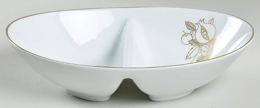 Della Robbia 10" Oval Divided Vegetable Bowl by Noritake-1