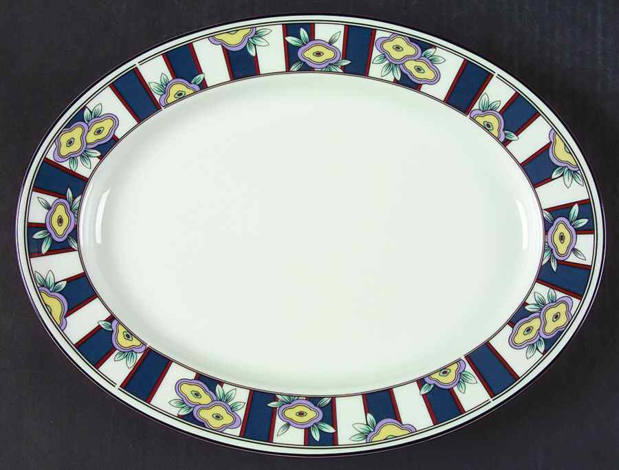 Deco Spirit 13" Oval Serving Platter by Noritake-1