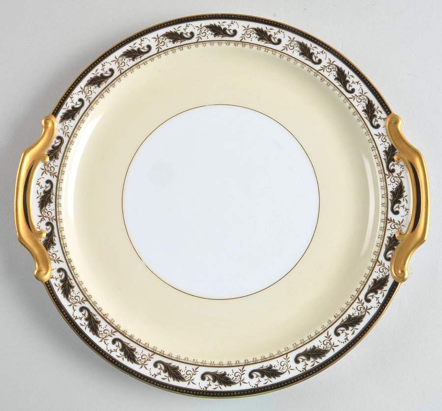 Devon Black (103041) Handled Cake Plate by Noritake-1