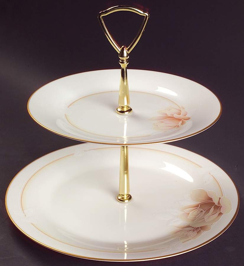 Devotion 2 Tiered Serving Tray (Dinner & Salad Plate) by Noritake-1