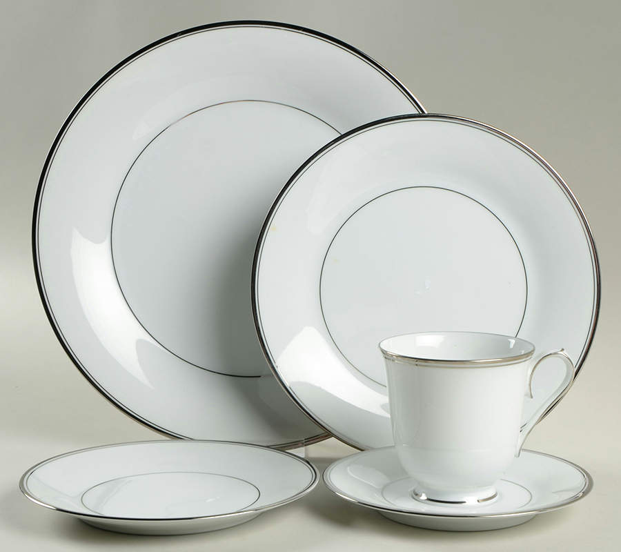 Diana (Platinum Trim) 5 Piece Place Setting by Noritake-1