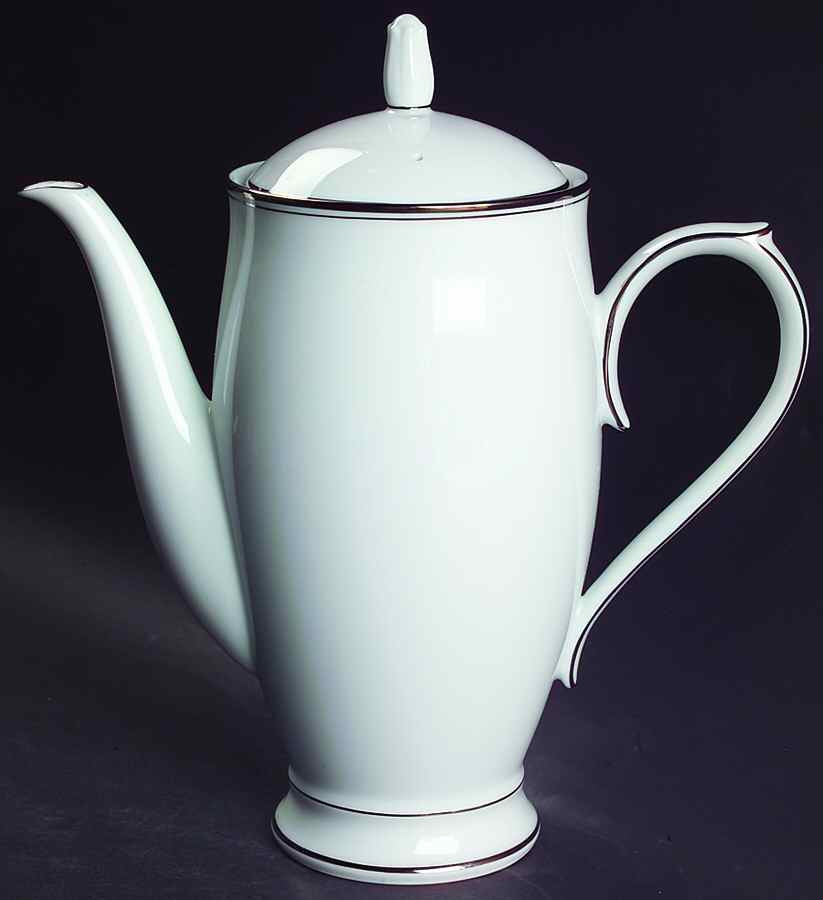 Diana (Platinum Trim) Coffee Pot & Lid by Noritake-1