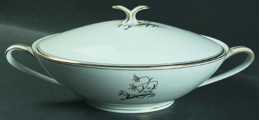 Diana (Gold Trim) Round Covered Vegetable by Noritake-1