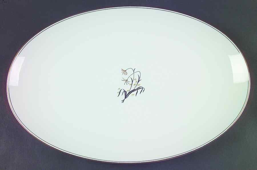 Diana (Gold Trim) 16" Oval Serving Platter by Noritake-1