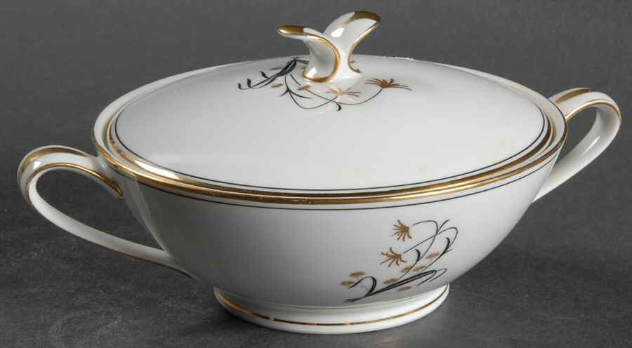 Diana (Gold Trim) Sugar Bowl & Lid by Noritake-1