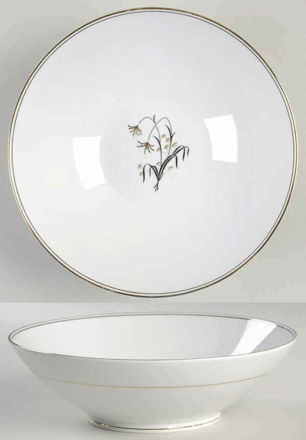 Diana (Gold Trim) 8" Round Vegetable Bowl by Noritake-1