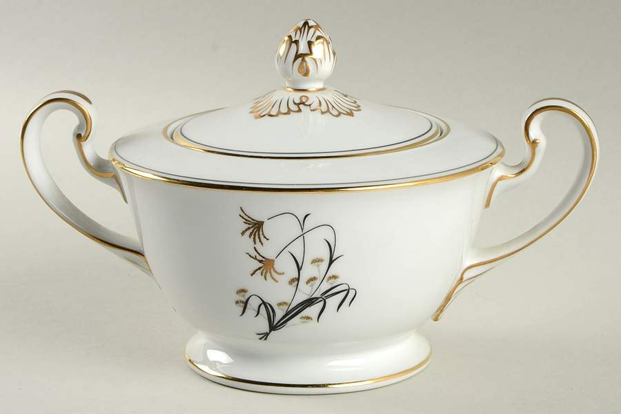 Diana (Gold Trim) Sugar Bowl & Lid by Noritake-1