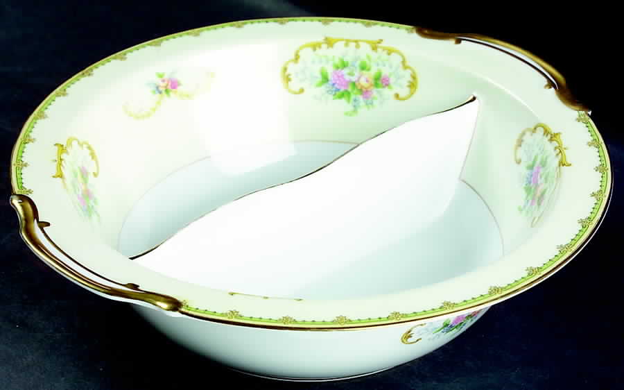 Diana Round Divided Vegetable Bowl by Noritake-1