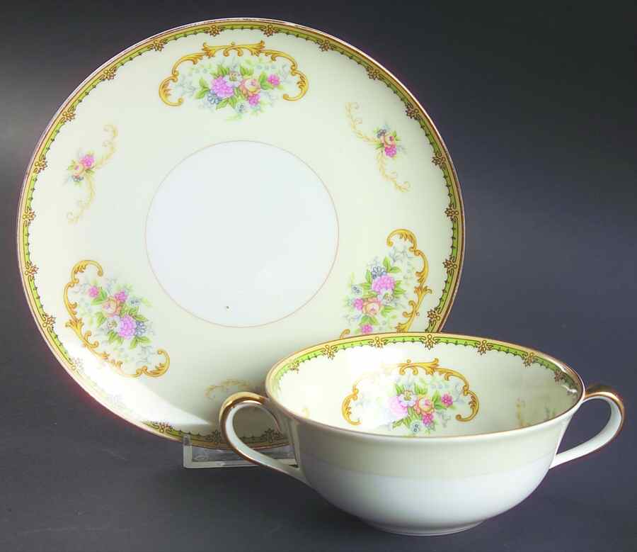 Diana Flat Cream Soup Bowl & Saucer Set by Noritake-1
