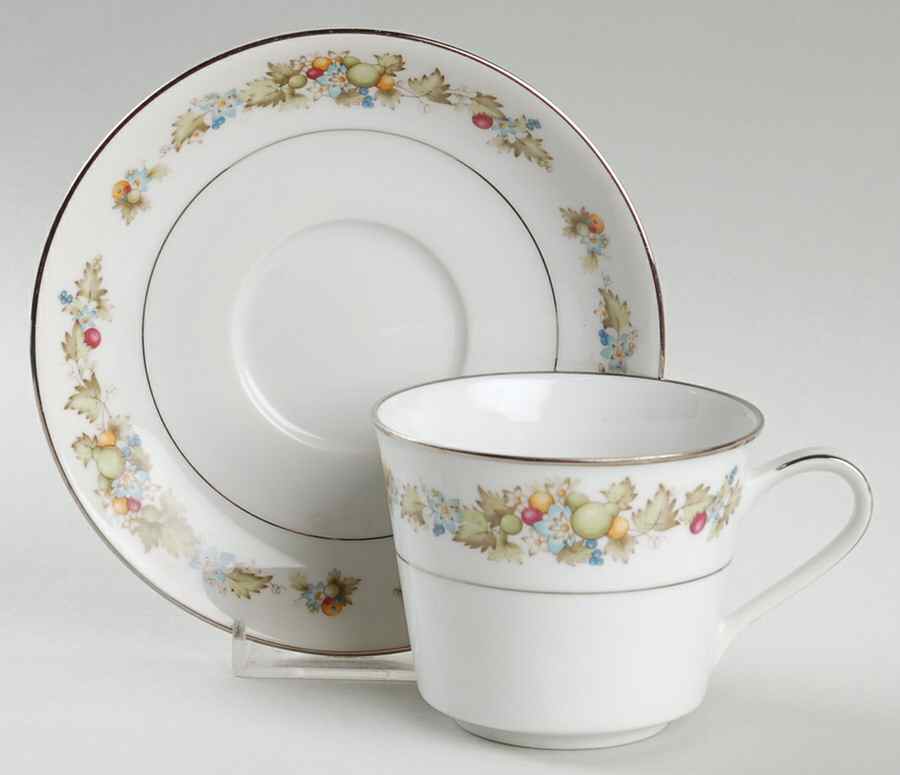Diane Flat Cup & Saucer Set by Noritake-1