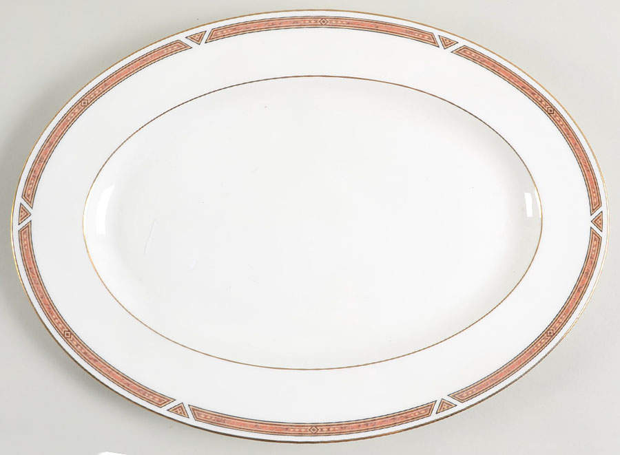 Diamond Trace 14" Oval Serving Platter by Noritake-1