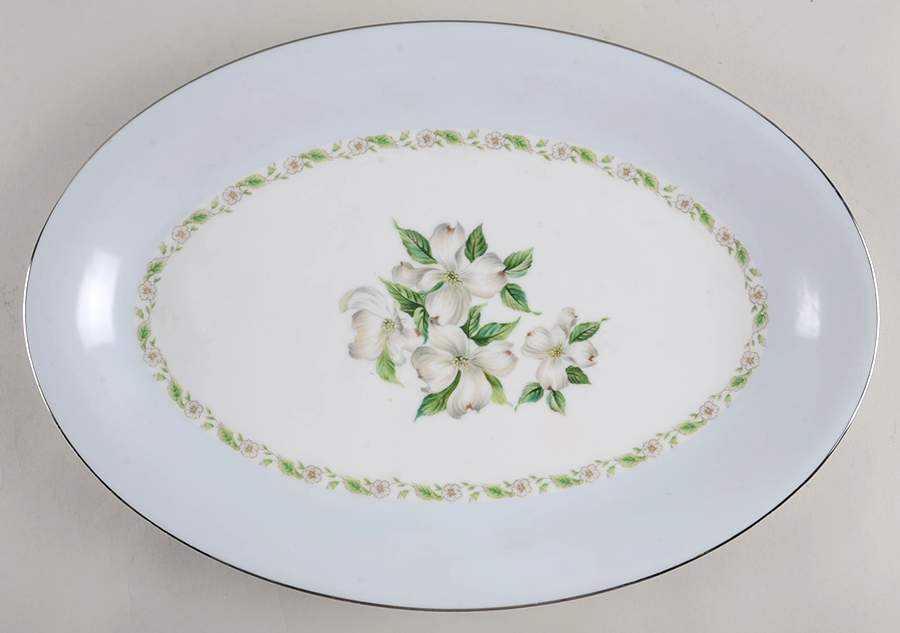 Dogwood 16" Oval Serving Platter by Noritake-1