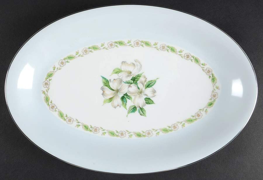 Dogwood 12" Oval Serving Platter by Noritake-1