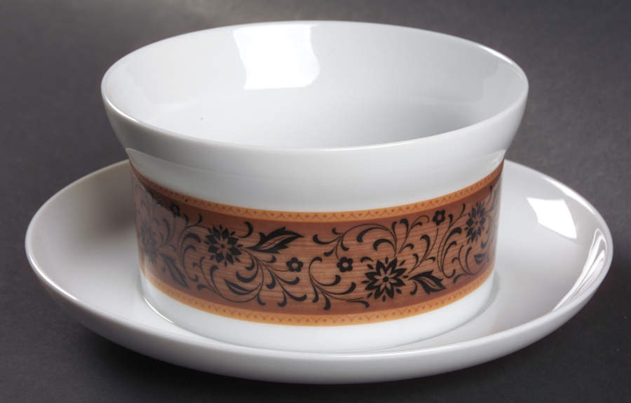 Dominica Gravy Boat with Attached Underplate by Noritake-1