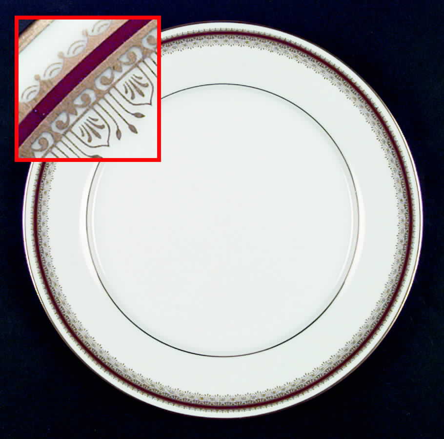 Doral Maroon Dinner Plate by Noritake-1